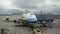 Loading cargo into the plane, Hong Kong
