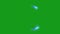 Loading data effect of two arcs with tiny sparkles on green screen
