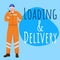 Loading and delivery social media post mockup