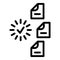 Loading files icon, outline style