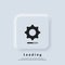 Loading and gear icon. Loading process. Progress bar icon. System software update. Update system icon. Concept of upgrade