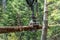 Loading logs on a truck trailer using a tractor loader with a grab crane. Transportation of coniferous logs to the sawmill.