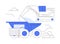 Loading mining truck abstract concept vector illustration.