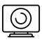 Loading monitor icon, outline style