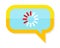 Loading Process Icon in Chat Speech Bubble.