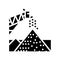 loading stone machine tower glyph icon vector illustration