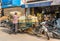 Loading tricycle in front of Phsar Leu Market, Sihanoukville Cambodia