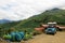 Loading truck with bananas for transporting, near El Jardin Antioquia, Colombia