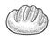 Loaf of bread sketch vector illustration