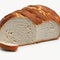 loaf of bread on a white background, close-up. AI-Generated