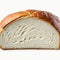 loaf of bread on a white background, close-up. AI-Generated