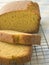 Loaf of Corn Bread on a Cooling rack