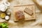 Loaf and slice of bread in vivid bakery scene