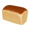 Loaf of white bread realistic style illustration