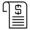 Loan agreement icon, outline style