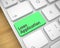 Loan Application - Message on the Green Keyboard Key. 3D.