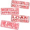 Loan approved rubber stamps