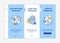 Loan borrowing types onboarding vector template