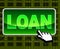 Loan Button Shows World Wide Web And Loaning