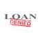 Loan Denied Word Stamp