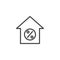 Loan house percent outline icon