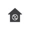 Loan house percent vector icon