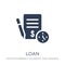 Loan icon. Trendy flat vector Loan icon on white background from