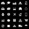 Loan icons on black background