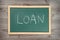 Loan letter on chalkboard