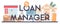 Loan manager typographic header. Bank employee that work