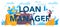Loan manager typographic header concept. Bank employee