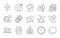 Loan percent, Augmented reality and Phone messages icons set. Vector