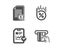 Loan percent, Report checklist and Financial documents icons. Credit card sign. Vector