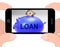 Loan Piggy Bank Displays Money Loaned And Financing