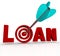 Loan Word Arrow in Bulls-Eye Target