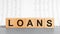 LOANS word made with building blocks. concept