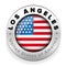 Loas Angeles USA steel button