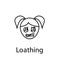 loathing girl face icon. Element of emotions for mobile concept and web apps illustration. Thin line icon for website design and d