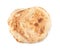 Loaves of delicious fresh pita bread on white background, top view
