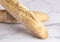 Loaves of Fresh French Baguette on a Kitchen Counter