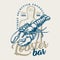 Lobster bar vintage logotype colorful