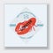 Lobster. Best fresh seafood. Vector illustration emblem or logo