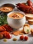 Lobster Bisque, classic creamy and smooth, seasoned soup from lobster and aromatics