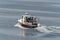 Lobster boat crossing New Bedford outer harbor