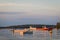 Lobster boats at dawn in Friendship, Maine