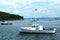 Lobster boats at Frenchman Bay near Bar Harbor, Ma