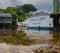 Lobster boats in a new England harbor with reflection