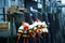 Lobster Buoys on Wharf in Portland, Maine