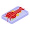Lobster delicacy icon, isometric style