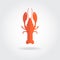Lobster logo template. Vector design for seafood restaurente.
